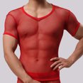 thumbnail image 1 of JXMVOJ Sexy Men's Tight Fitting Mesh Top, Breathable Nylon Spandex Fabric, Nightwear Party Casual Wear, Ergonomic Contour Design, All-Day Comfort, 1 of 4
