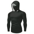 thumbnail image 1 of JXMVOJ Unisex Rash Guard Solid Long Sleeve Hooded Face Mask Ice Silk Anti-Uv Apparel Summer Cool Elegant Loose Casual Sunscreen Hiking Running Athletic Sun Protection Shirts, 1 of 9