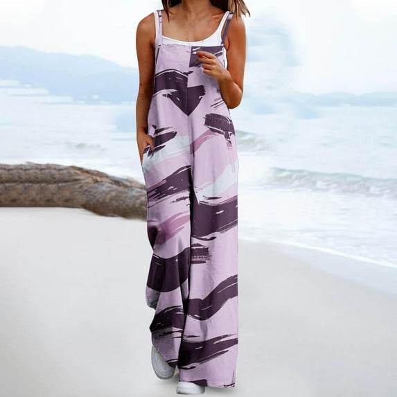 JXMVOJ Women Loose Casual Fashionable Halloween Printed Drawstring Wide Leg Pants
