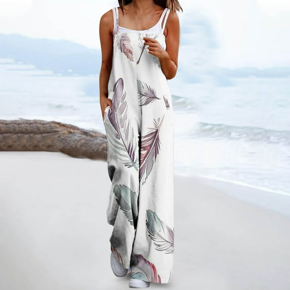 JXMVOJ Women Loose Casual Fashionable Halloween Printed Drawstring Wide Leg Pants