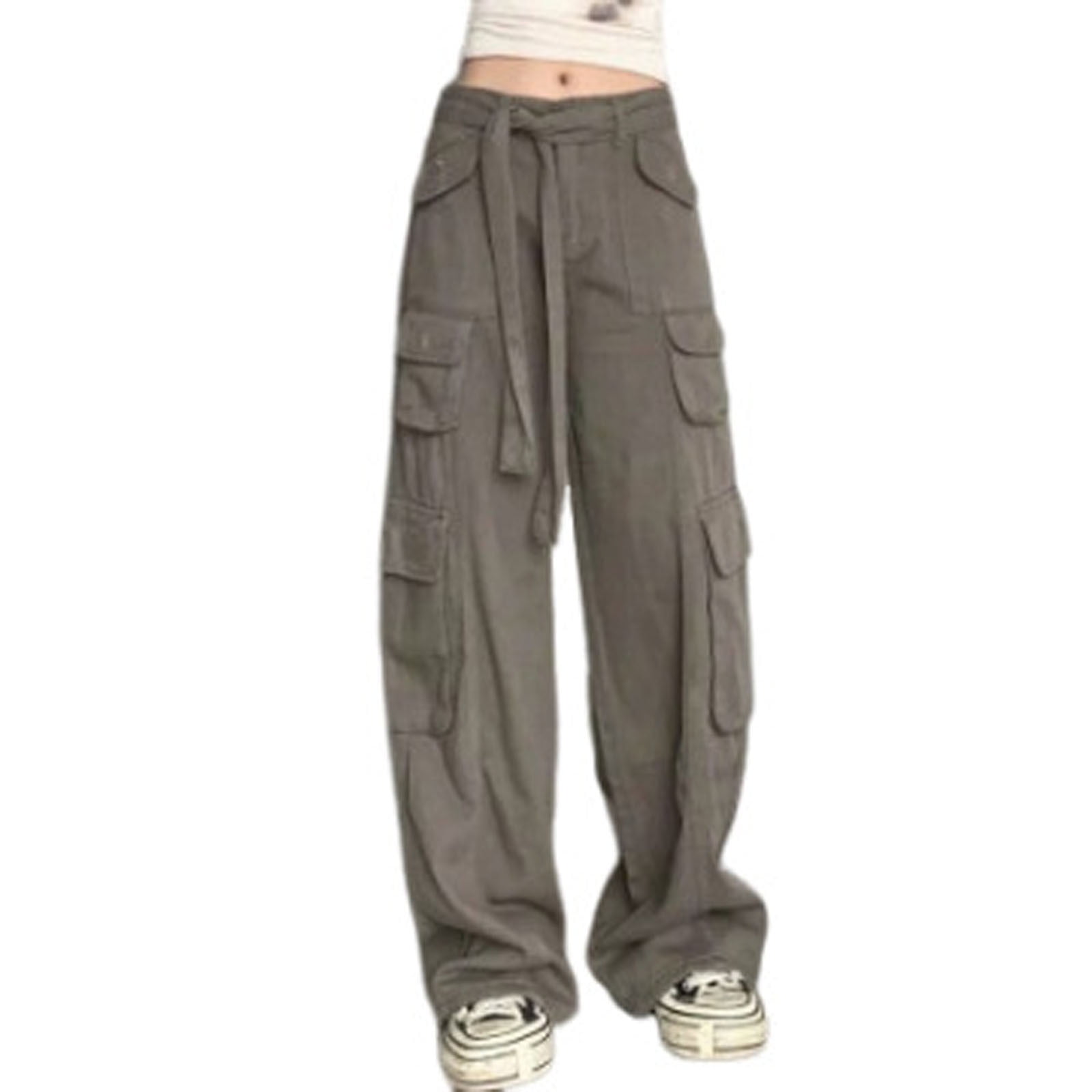 年末のプロモーション大特価! ZIZOCWA Work For Pants Casual Women Pants Parachute Brown WorkUtility&SafetyClothing