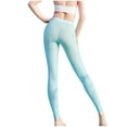 thumbnail image 1 of JXMVOJ Women's High Waisted Ultra-Thin Perspective Tight Pants Fitness Slim Oily Yoga Pants - Light Blue,Workout Leggings For Women, 1 of 3