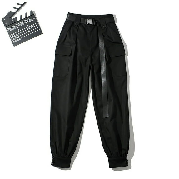 JXMVOJ Women's New Pants Design Sense Of Casual Sports Pants Drawstring Cargo Pants Wide-leg American Style Multiple Pockets High Waisted - Black,Butt Scrunch Leggings For Women