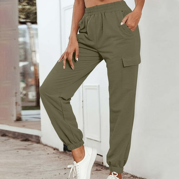 JXMVOJ Womens Elastic High Waisted Palazzo Pants Casual Wide Leg Long Lounge Pant Trousers Fashion Women's Casual Stripe Printed Casual Elastic Waist Ladies Full Length Pants