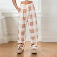 thumbnail image 1 of JXMVOJ Womens Pajamas Pants 2024 Lounge Cute Plaid Pants Soft Comfy Drawstring Wide Leg Trousers Bell Bottom Sleep Pants, 1 of 4