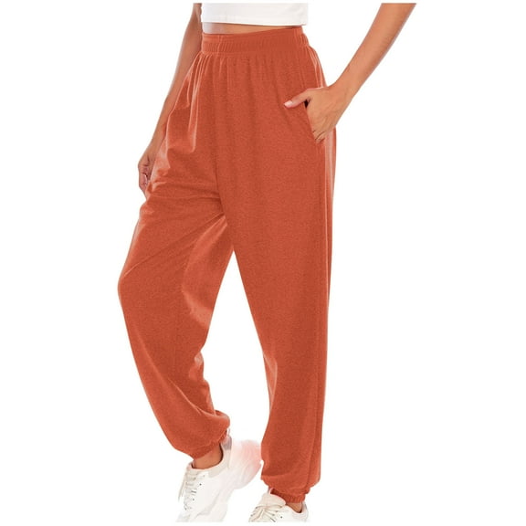 JXMVOJ Womens Sweatpants Joggers Fall Fashion Outfits Y2k Clothes 2024 Exercise Casual Fashion Solid Color Binding Leg Sweat Pants with Pockets