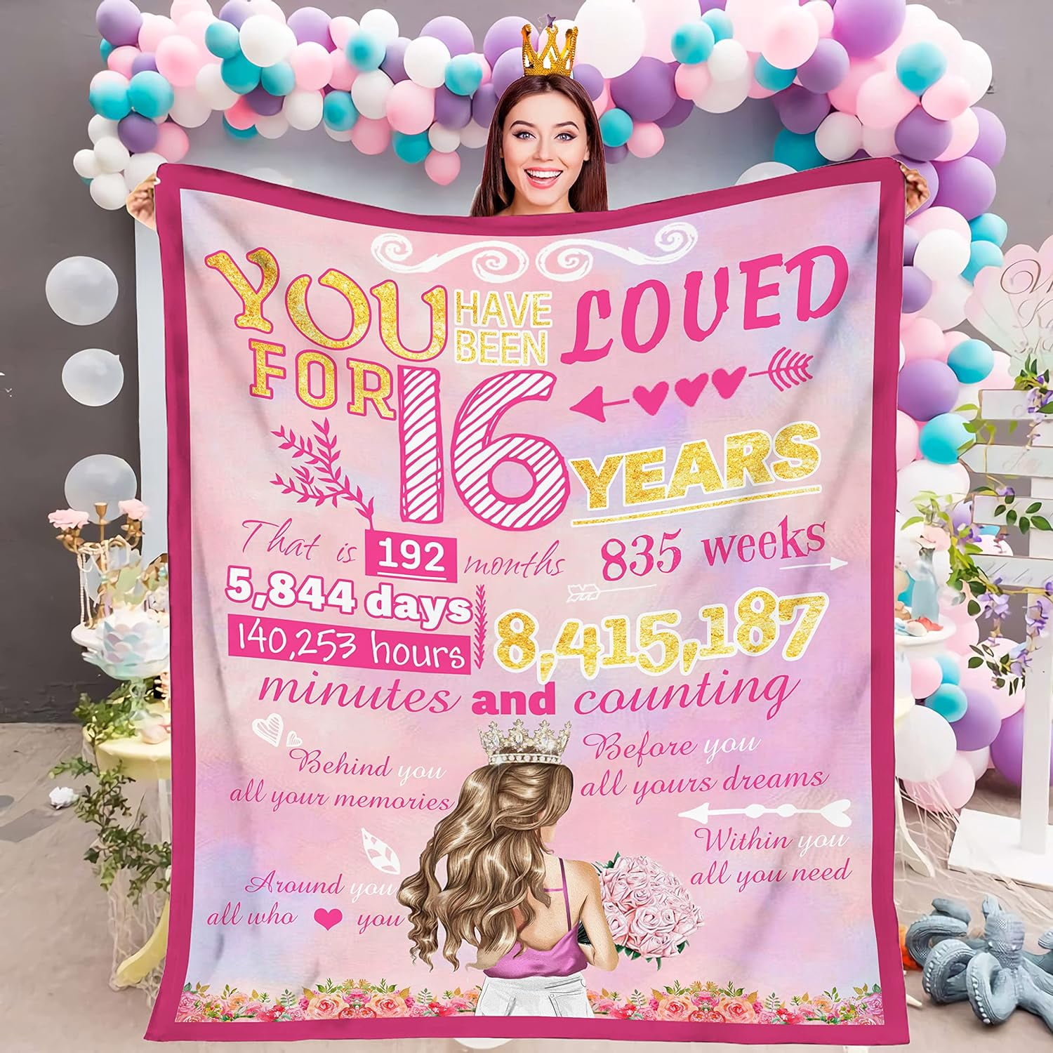 JXNUO 15 Year Old Girl Gifts for Birthday Blanket - 15th Birthday Gifts ...