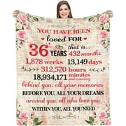 JXNUO 34th Birthday Gifts for Women Happy 34th Birthday Gifts for Her 34 Year Old Birthday Gifts for Women 34th Birthday Decorations for Women Bestie Wife Sister Mom Friends 34th Birthday Blanket