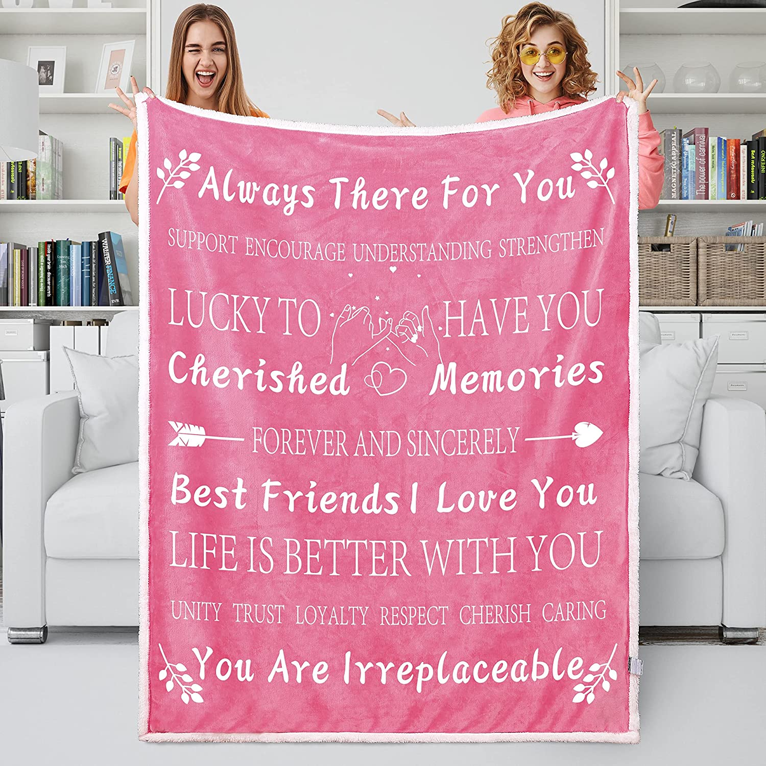 Custom Photo Love Is Beautiful, Friendship Is Better - Bestie Personalized Custom Blanket - Christmas Gift For Best Friends, BFF, Sisters