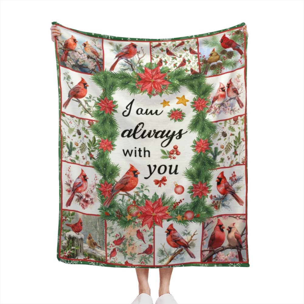 JXNUO Cardinal Blanket Decorative Flannel Cardinal Throw Blanket Inch