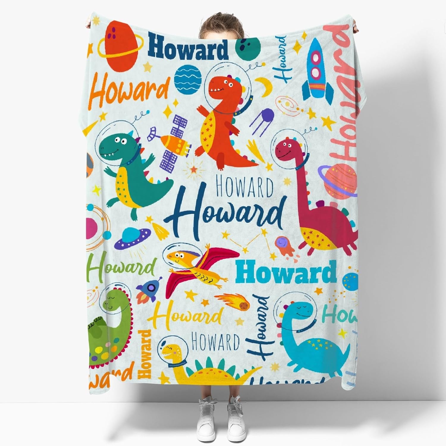 Personalized Kids Blanket With Name | Custom Baby Throw Blanket 50x60 Inch, Ultra-Soft Fleece