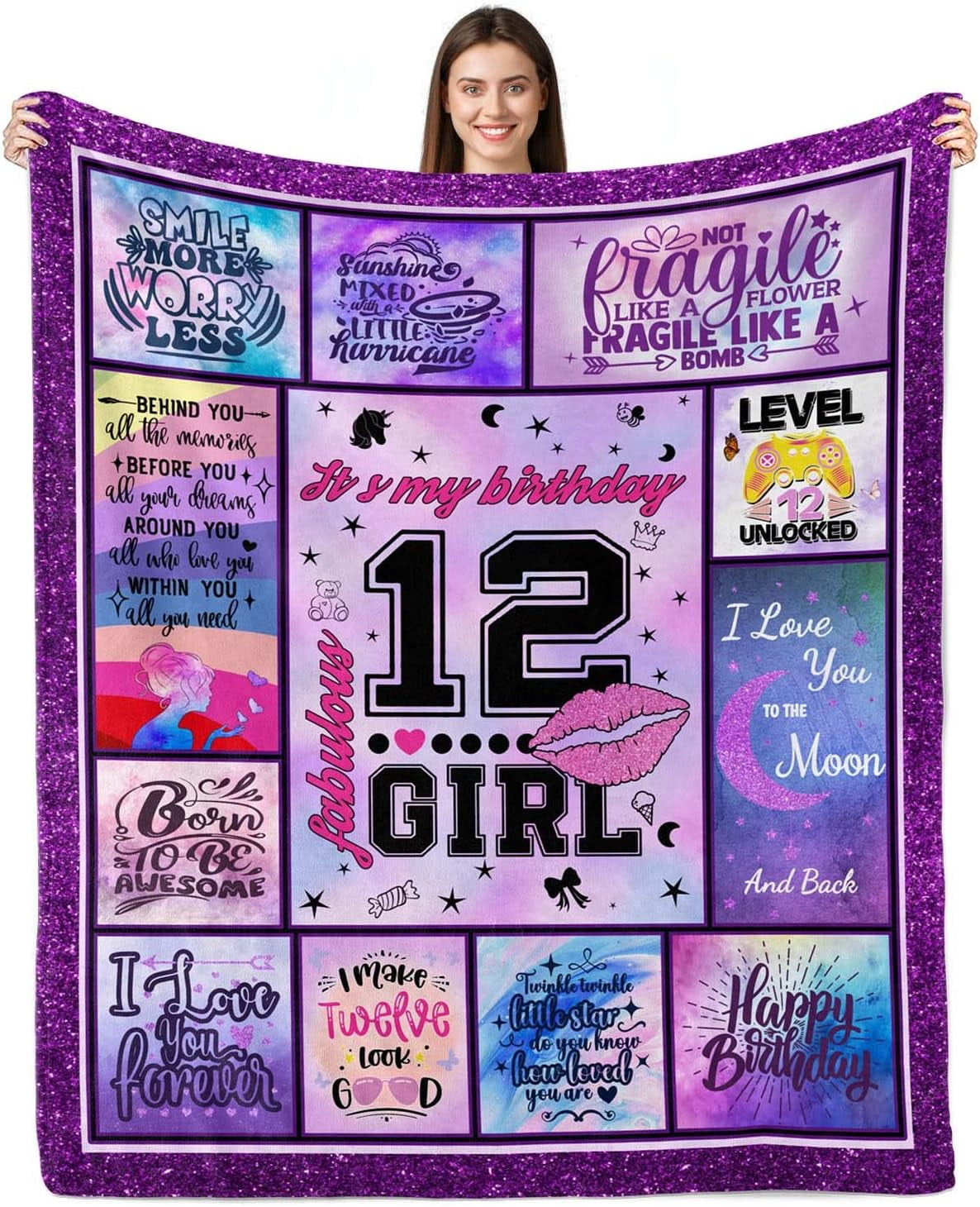 JXNUO Gifts for 11 Year Old Girl Blanket, 11 Year Old Girl Gift Ideas