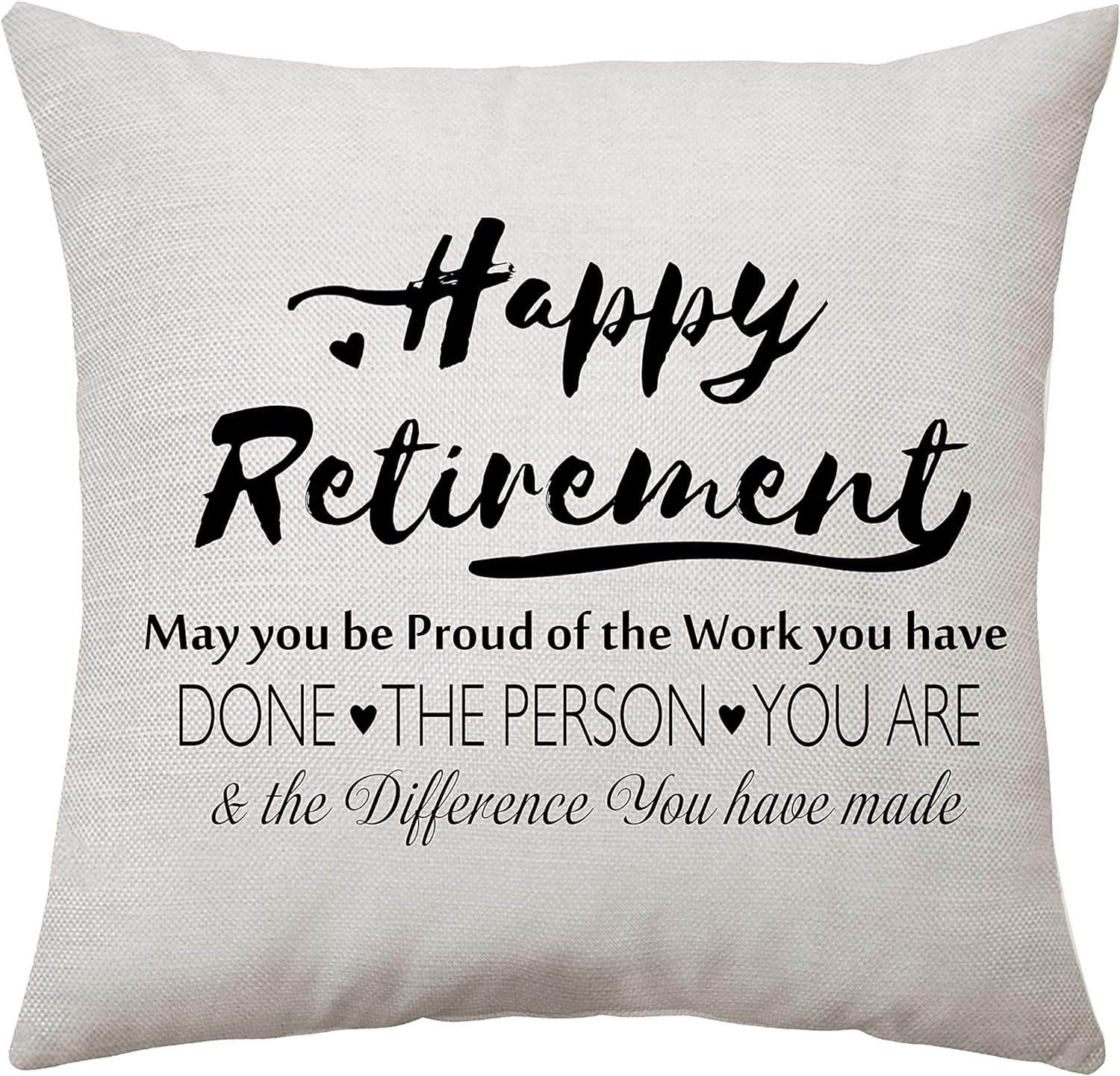 JXNUO Happy Retirement Throw Pillow Cover for Mom Dad Grandma Grandpa ...