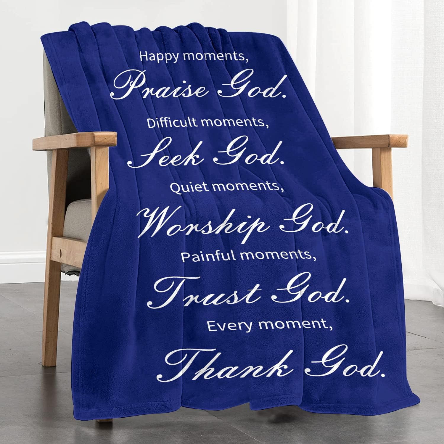 JXNUO Healing Spiritual Blanket Gifts, Christian Bible Verse Throws Blanket, Religious Prayer