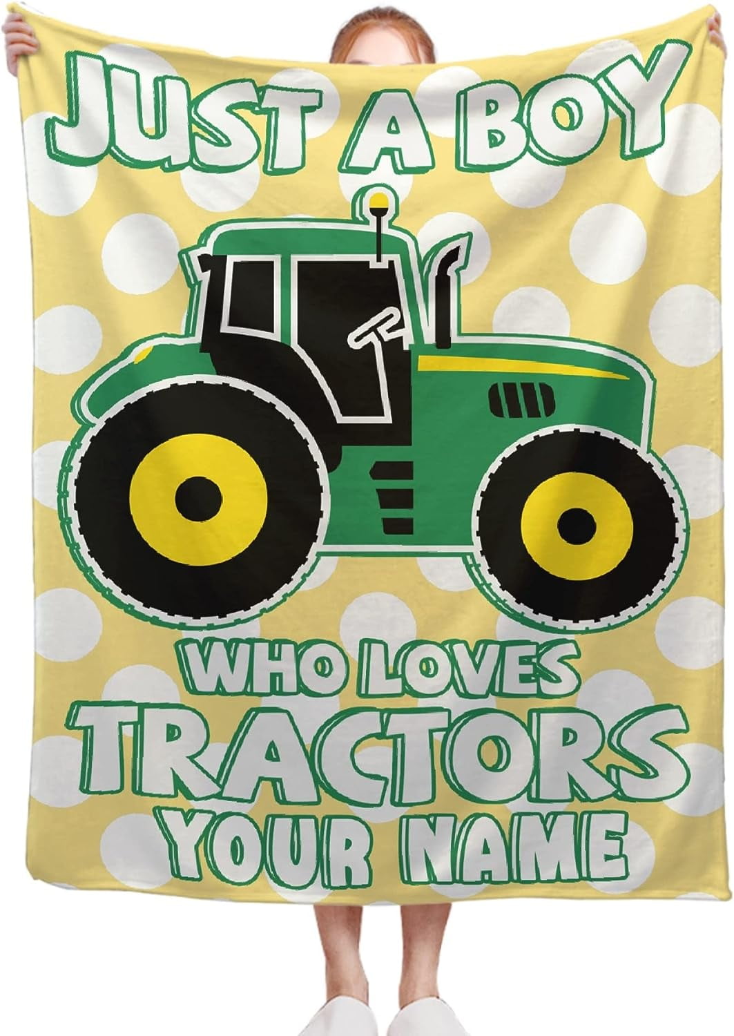 JXNUO Just A Girl Who Loves Tractors Blanket Plush Fuzzy Fleece Throw ...