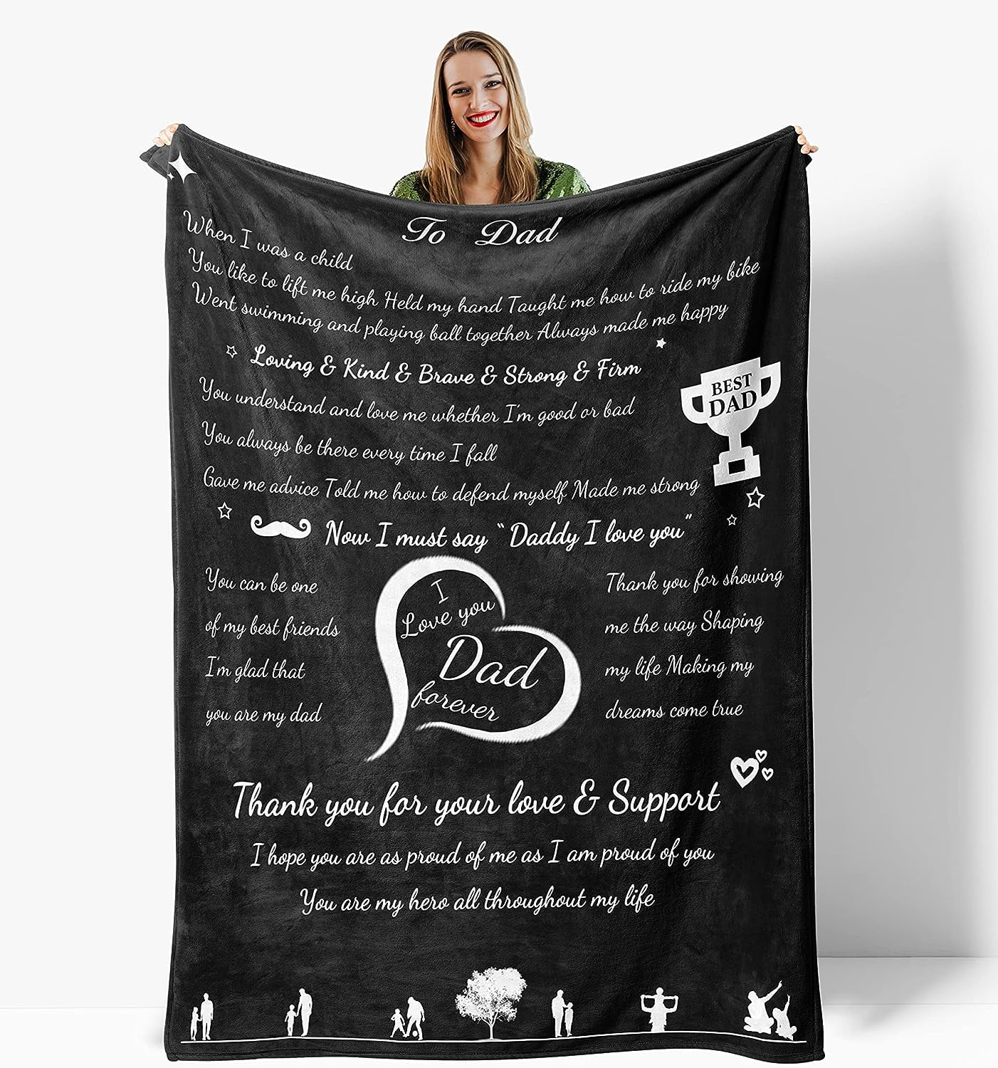 JXNUO Kid and Dad Jokes Throw Blanket Made in Dad Gifts from Daughters