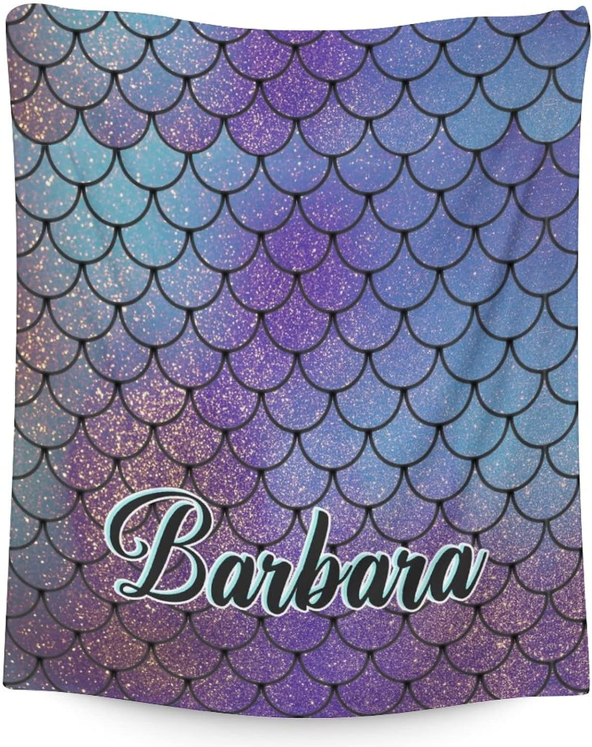 Custom Name Mermaid Blanket For Kids - Personalized 30x40 Inch Super Soft Fleece Throw - View #6