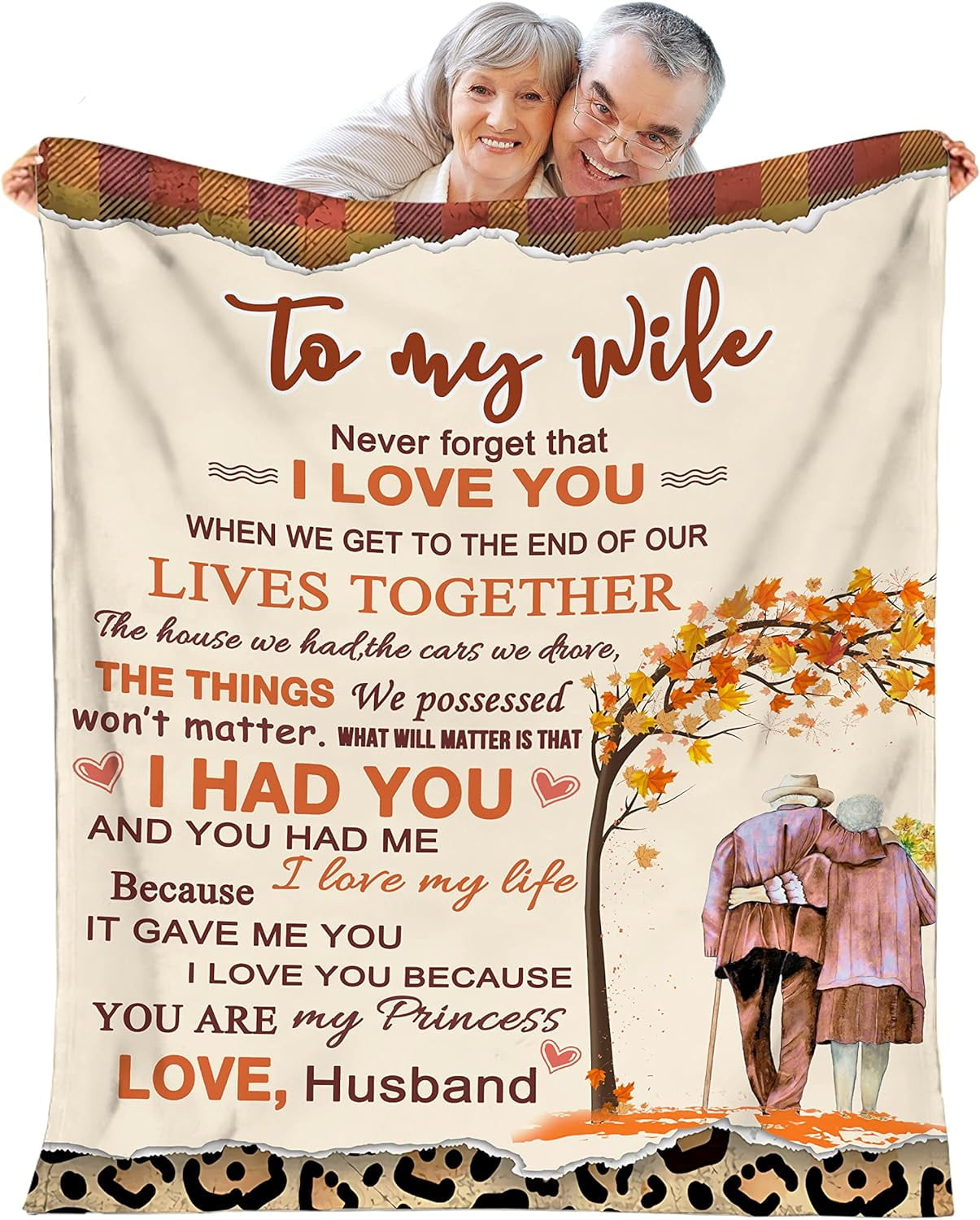 JXNUO to My Wife Throw Blanket Anniversary Wedding Gift for Her