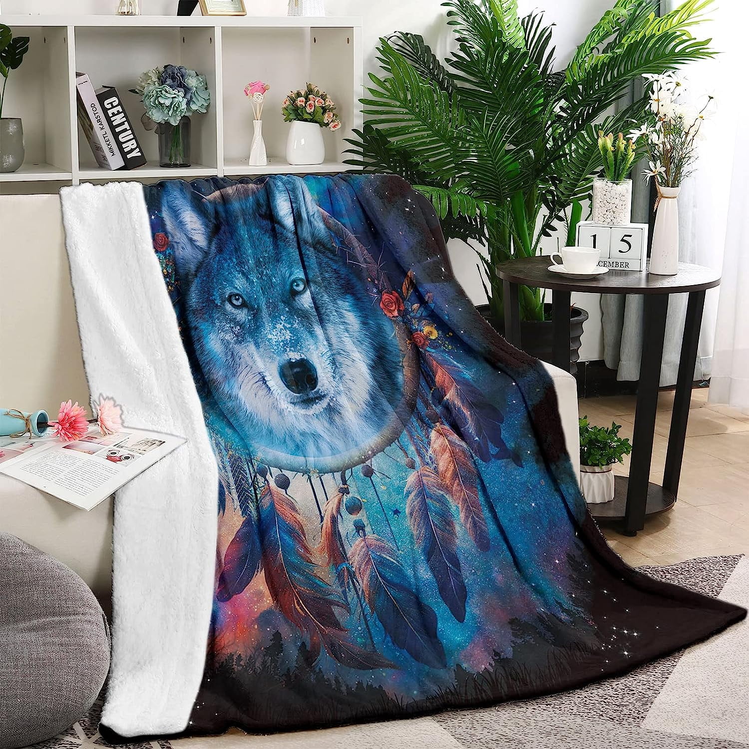Penguin Plush Throw Blanket - 50x60 Inch Soft Flannel Blanket For Couch, Bed, Gifts For Kids & Adults
