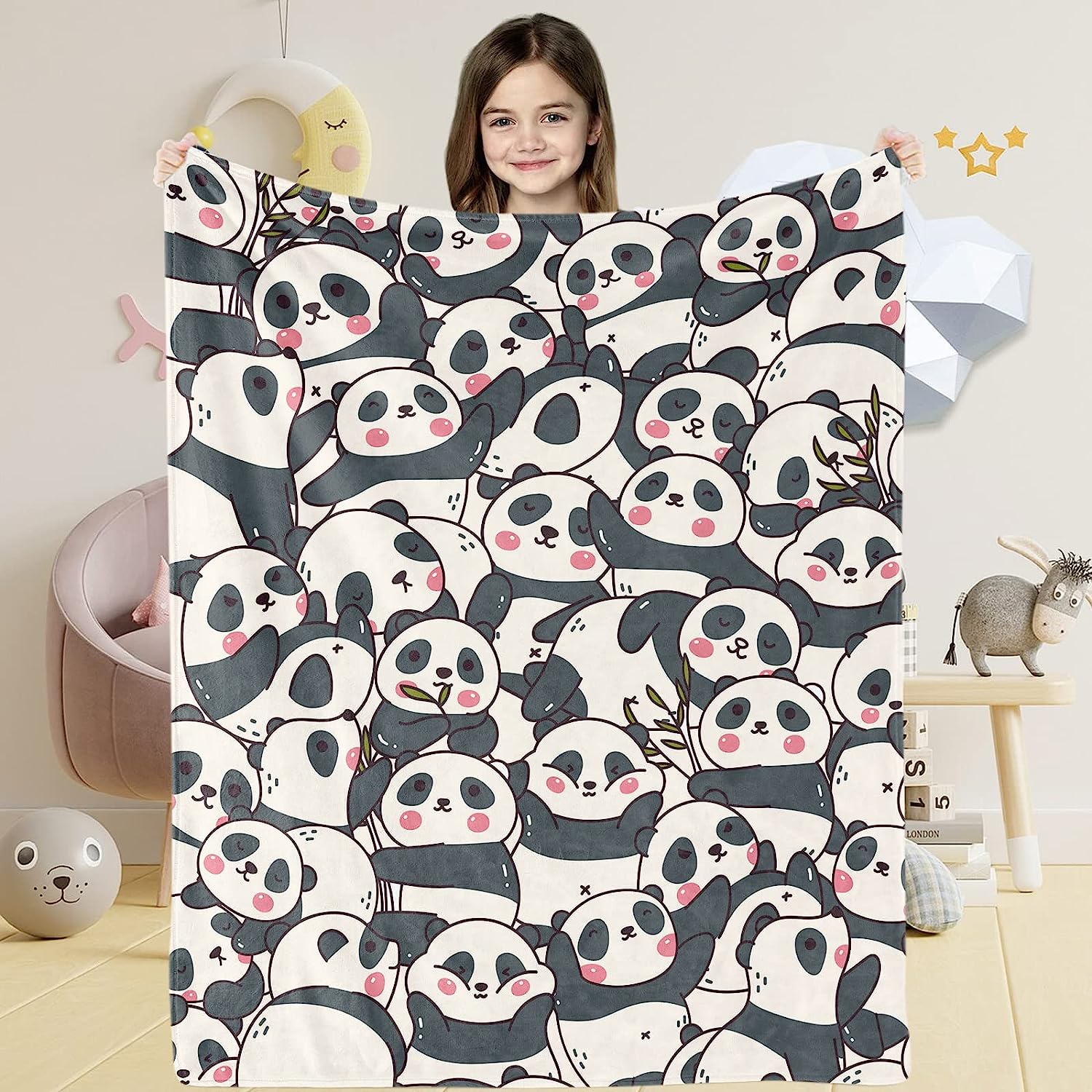 Penguin Plush Throw Blanket - 50x60 Inch Soft Flannel Blanket For Couch, Bed, Gifts For Kids & Adults