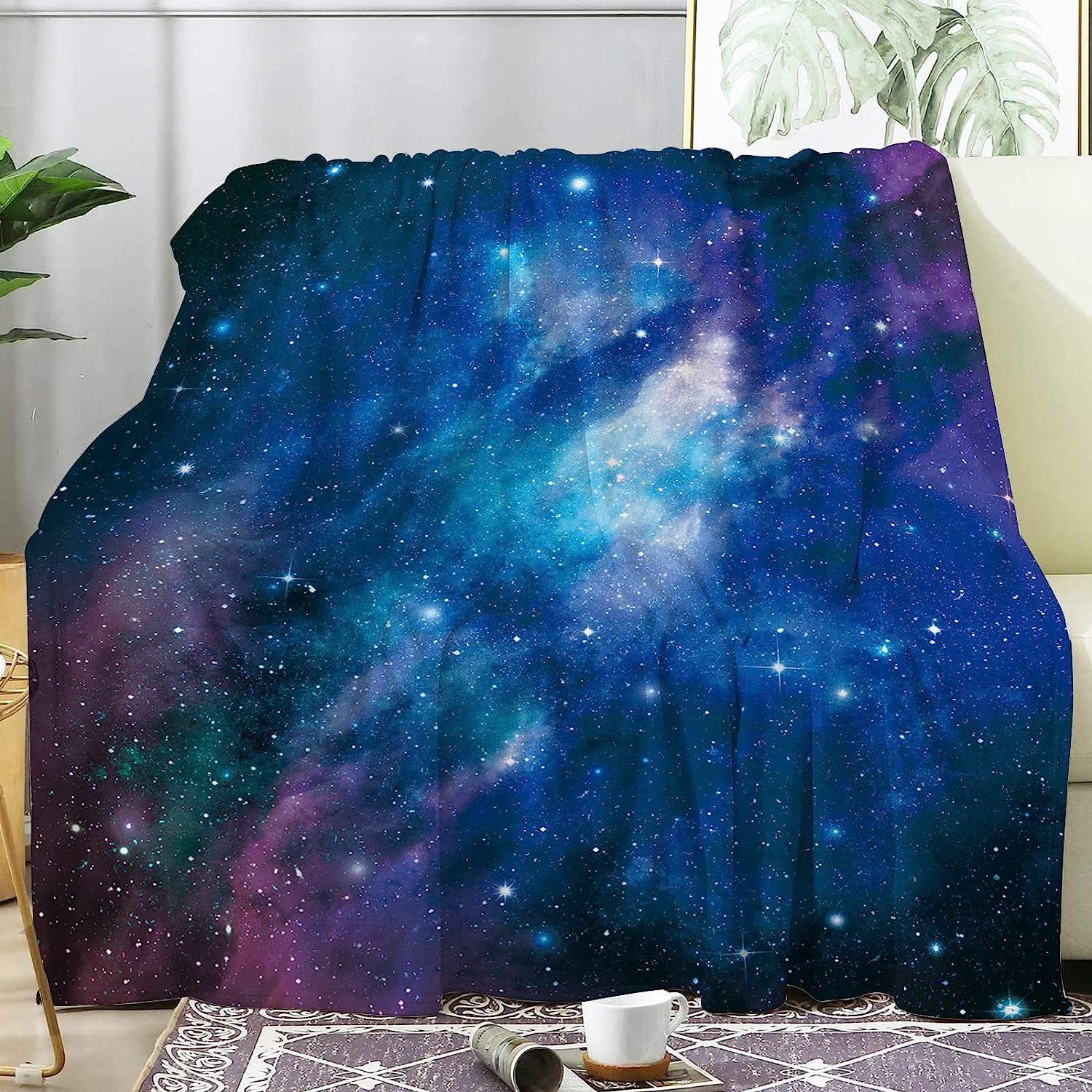Roller Coaster Print Flannel Throw Blanket - 50x60 Inch Soft Cozy Blanket For Couch & Bed