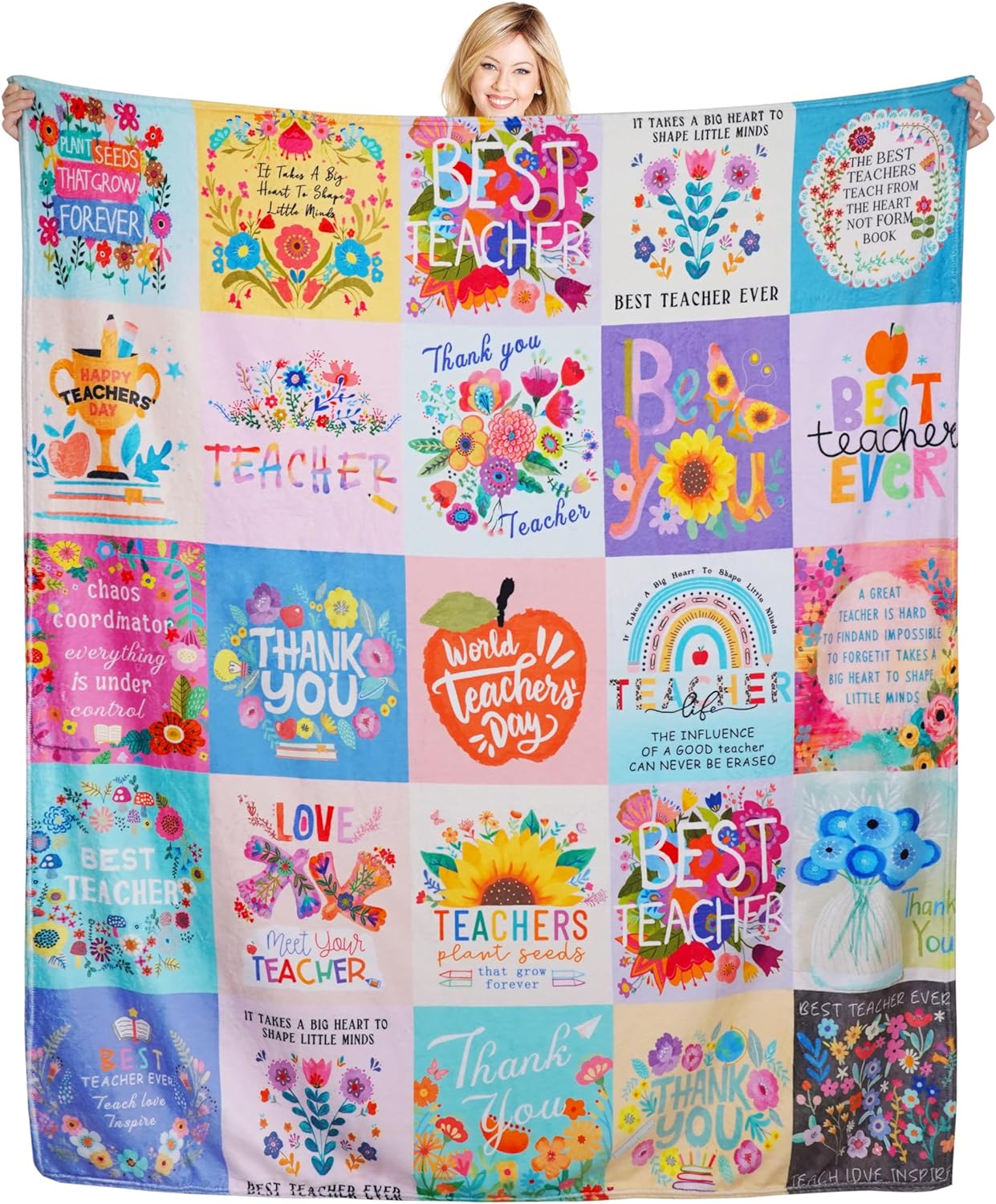 JXNUO Teacher Gifts, Teacher Blanket, Teacher Appreciation Gifts for