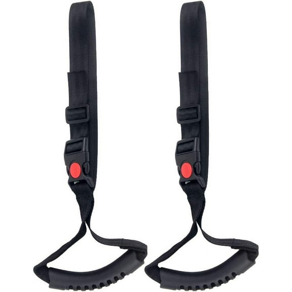 JXR Adjustable Car Assist Handle Automotive Specialty Parts, Black, 2 Pieces