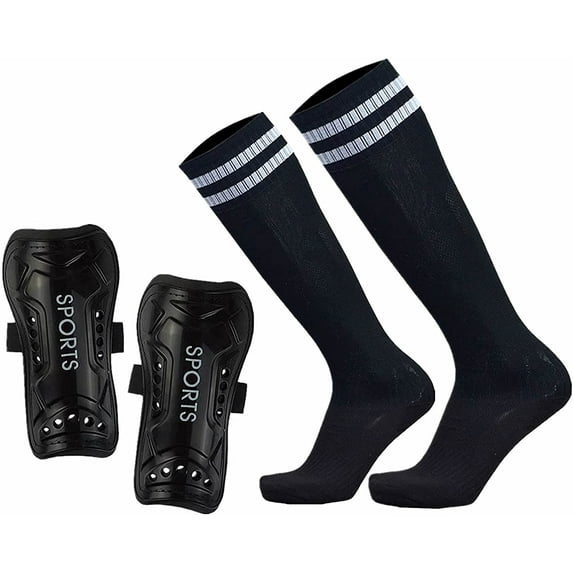 JXR Soccer Shin Guards for Kids, Protective Pads & Sleeves, Ages 3-12, Unisex, Sizes 3-12