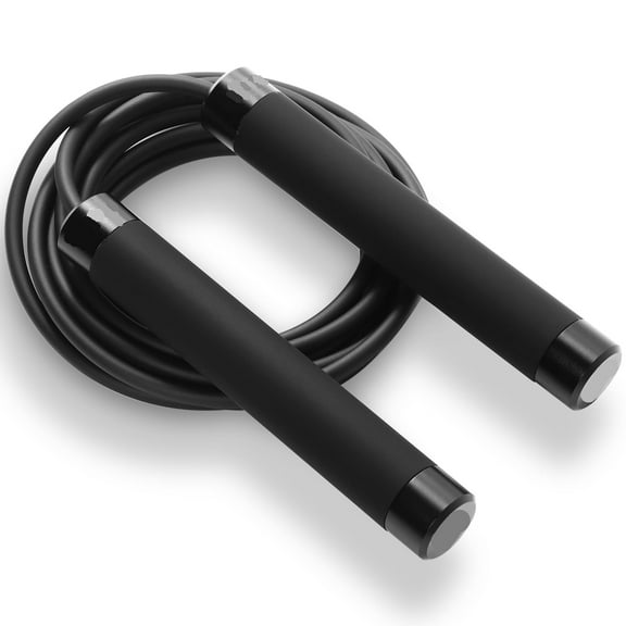 JXW 1/2 lb Weighted Jump Rope for Boxing, Cardio, Crossfit Workout, 8~11ft Range Adjustable Length Steel Ropes with Ball Bearings and Metal Handles, Suitable for Men and Women