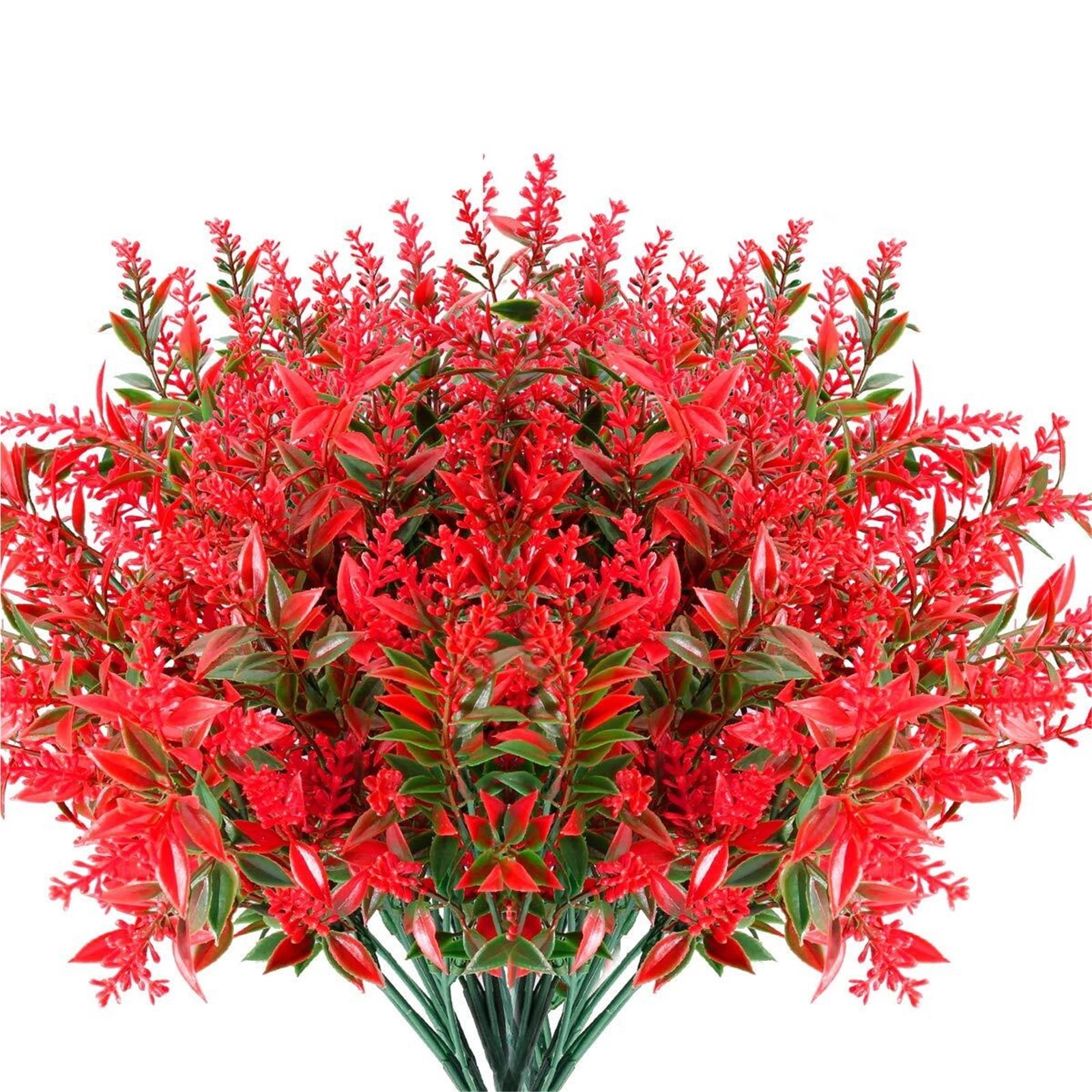 JXW 20 Bundles Artificial Lavender Flowers Outdoor UV Resistant Fake ...