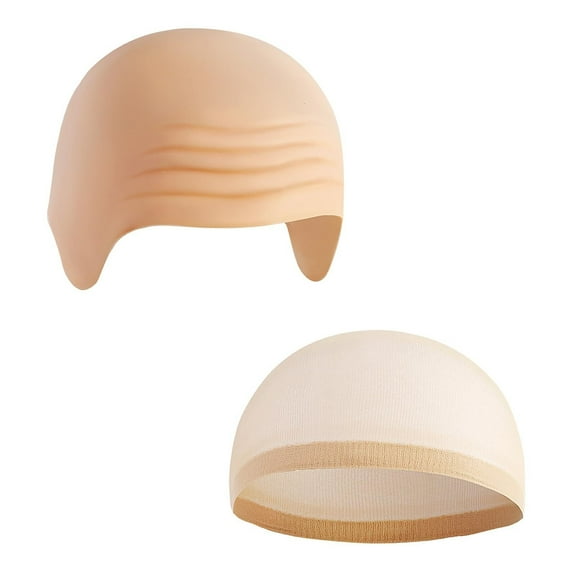 JXW Latex Bald Cap for Men Women Bald Head Wig Cap Costume Cosplay Makeup Accessories