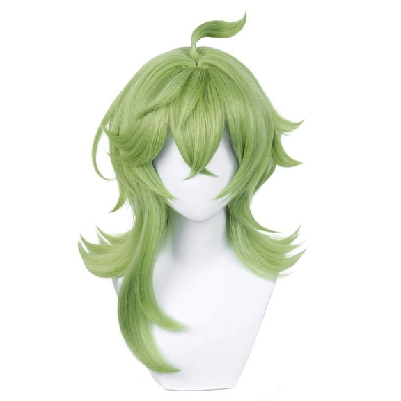 JXW Wig for Venti Cosplay Costume 2 Tone Anime Braided Hair Wigs with Braids Ponytails Bangs