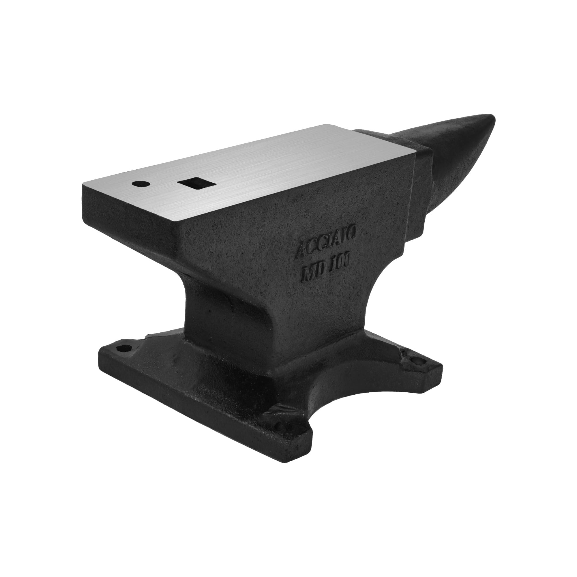 JXXRZ 100 lbs Single Horn Anvil, Cast Steel Anvil with Counterop and ...