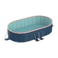 thumbnail image 1 of JXXRZ 102in Oval Foldable Hard Plastic Pool, Thickened PVC Portable Design for Kids/Adults/Pets Indoor Outdoor, 1 of 7
