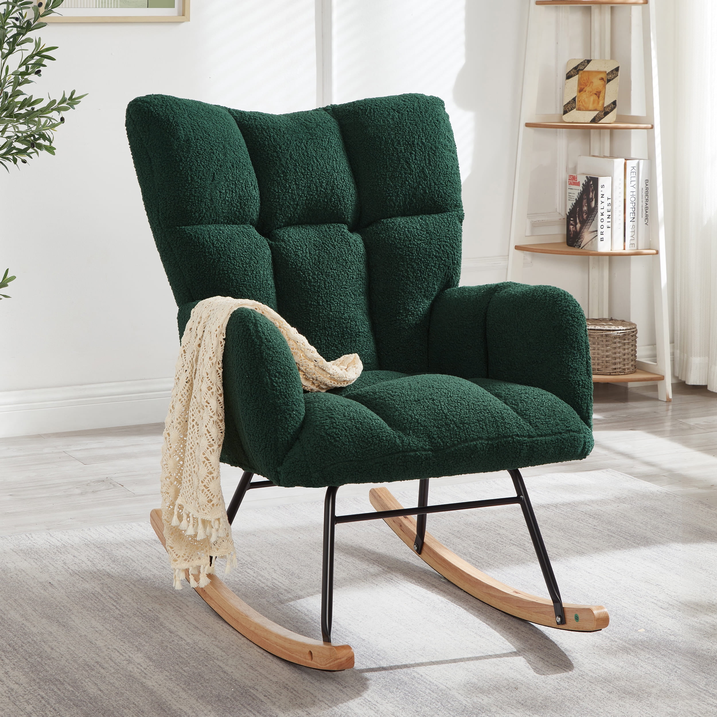 JXXRZ, Nursery Rocking Chair, Oversized Teddy Plush, Green - Walmart.com