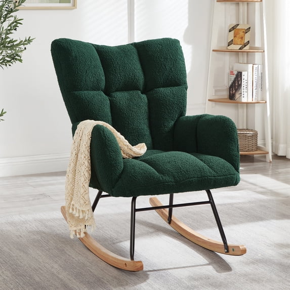 Tedy Rocker JXXRZ, Nursery Rocking Chair, Oversized Teddy Plush, Green - Walmart.com