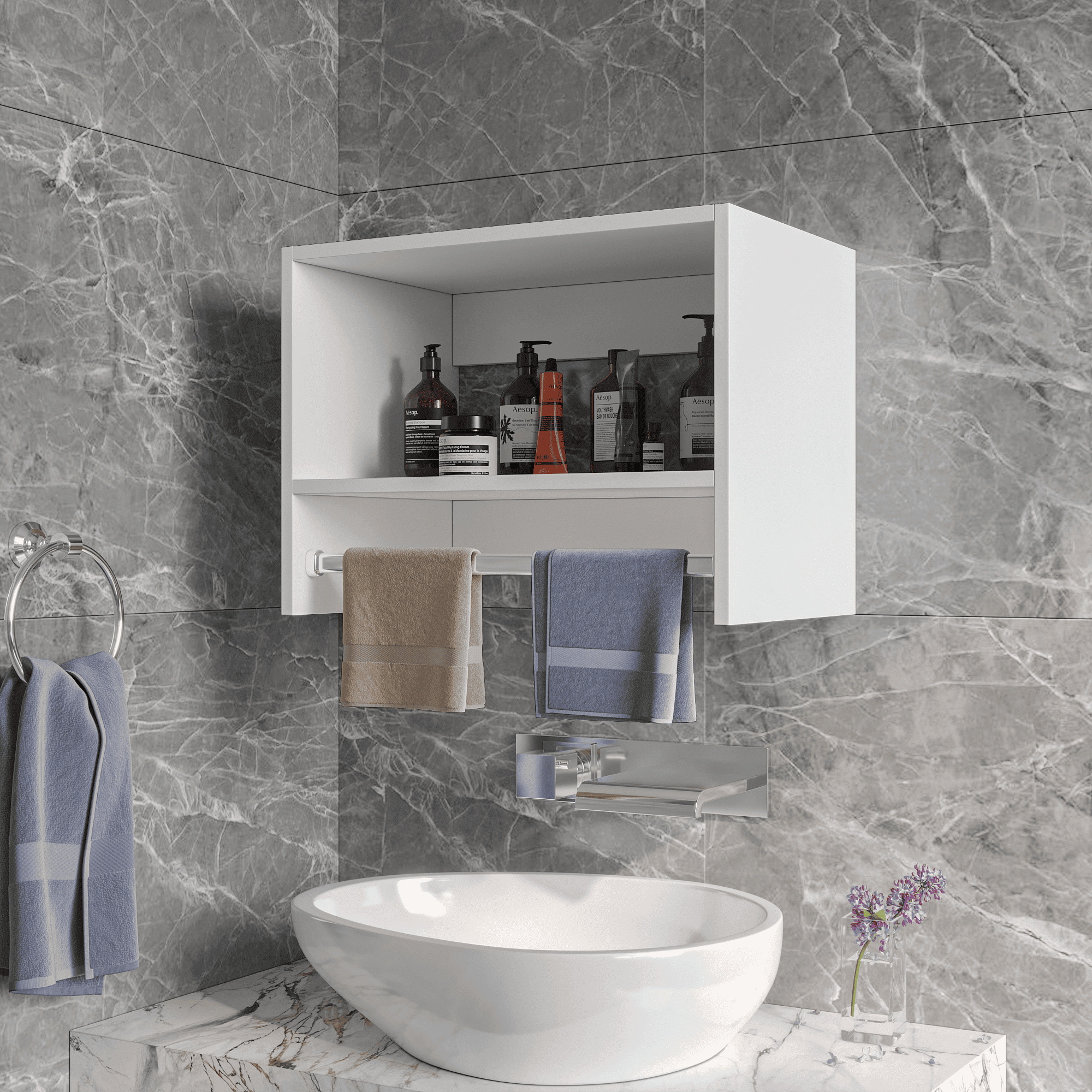 JY Furniture 18"W Wood Closet Organizer, Modular Closet Organziner