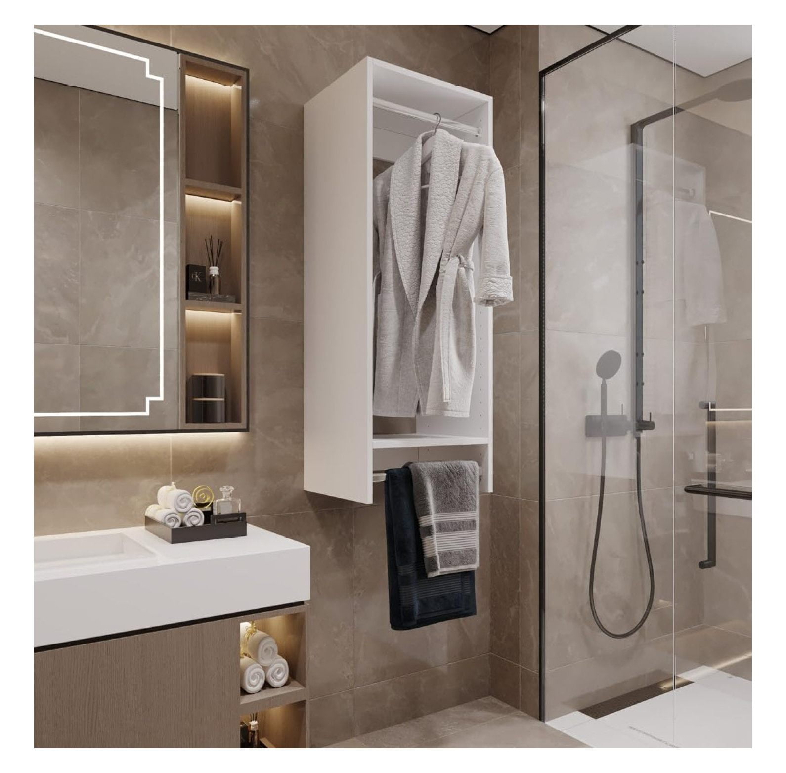 JY Furniture Modular Closet Systems, Wood Closet System with Shelves