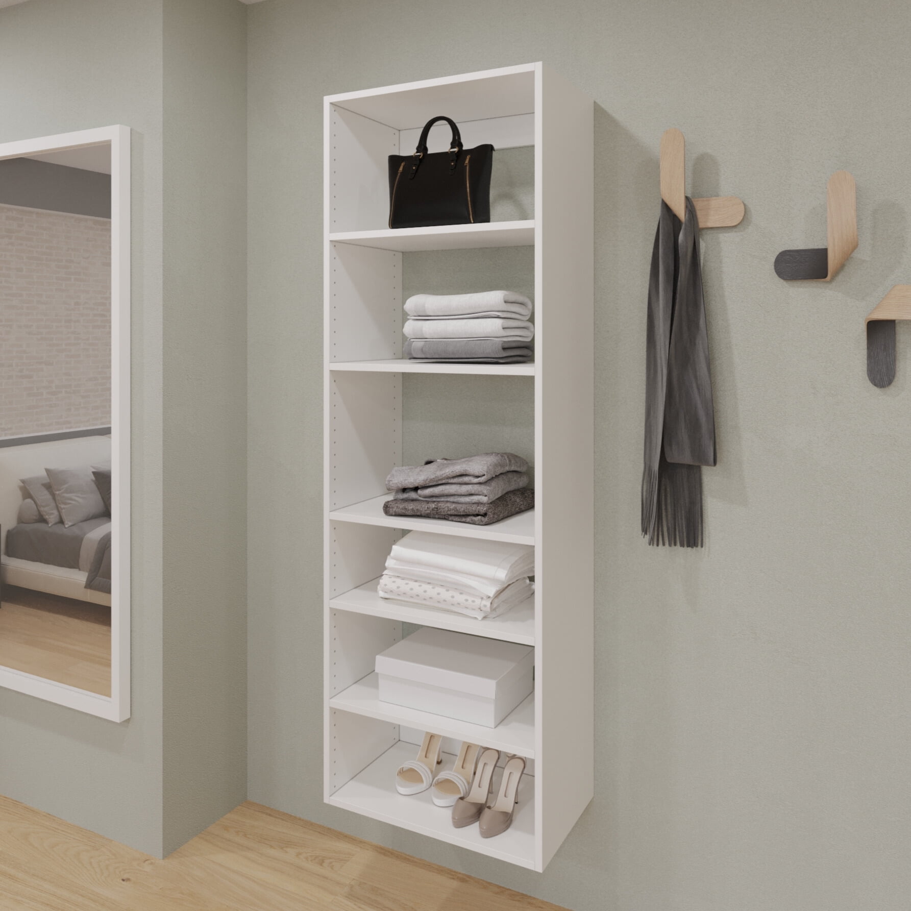 8′ ′ Metal Closet Kit Metal Wall Shelf for Clothes & Shoes - China