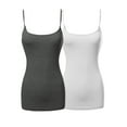 thumbnail image 1 of JYB CO 2 Pack Women's & Juniors Basic Solid Adjustable Spaghetti Strap Long Camisole Layer Tank Top Size S – 3XL, 1 of 4