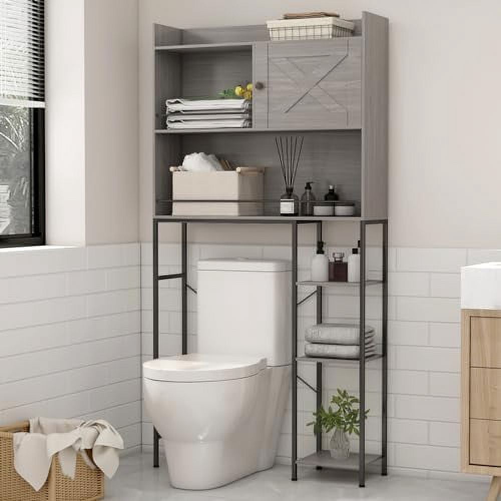 JYHOME Over The Toilet Cabinet Mass- Bathroom Organizer Over Toilet ...