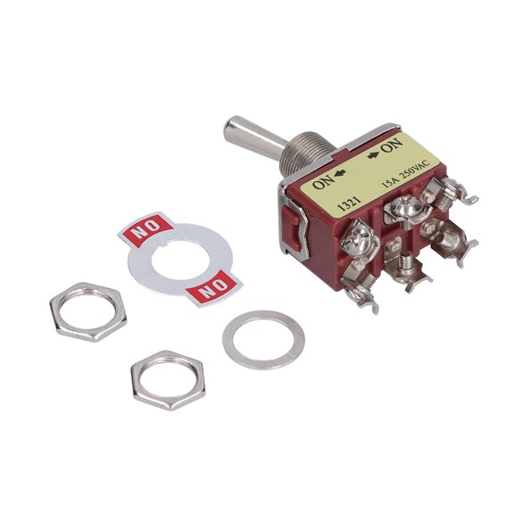JYIO 20Pcs Toggle Switch Rocker Self Locking 6 Terminal 2 Position Part Set Kit AC 250V