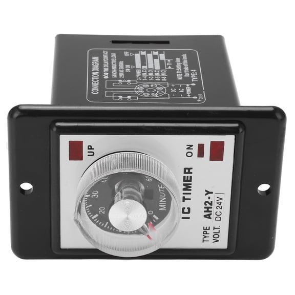 JYIO AH2-Y 60M Mini Time Delay 8 Pins Pointer Time Relay Controller with ABS Shell for Automation Equipment 24VDC, 3.94 inches / 10 cm, Durable Electronic Component for CNC Lathes[cite: 1]