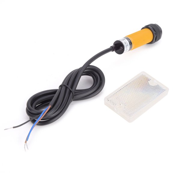JYIO E18-R2N1 Reflective Photoelectric Switch Sensor, NPN Normally Open 6-36VDC 300mA, 2 Meter Detection Range, 5 Pairs Set