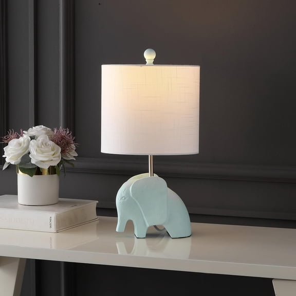 JYL1143B Koda 17.5" Eclectic Southwestern Resin/Iron Elephant LED Kids Table Lamp