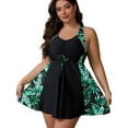 thumbnail image 1 of JYLFC Bathing Suits for Women Plus Size Summer Tankini Swimsuit Set, Green L, 1 of 6