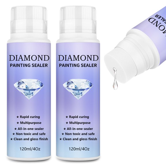 JYLMOOD 240ML Diamond Painting Sealer 5D Art Glue Permanent Hold Shine Effect Ages 15+, Clear