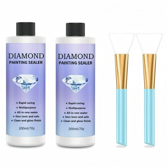 JYLMOOD 400ML Diamond Painting Sealer 5D Art Glue Permanent Hold Shine Effect Ages 15+, Clear