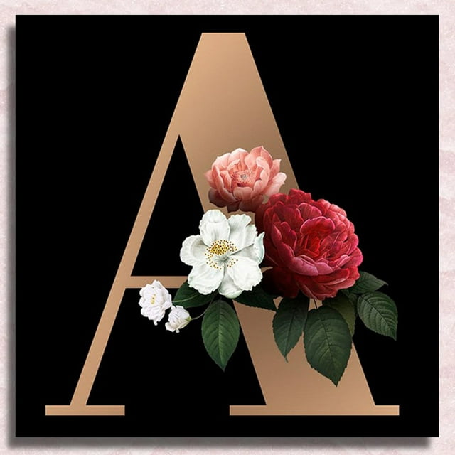JYLMOOD Alphabet Letter 5D Cross Stitch Canvas Diamond Painting Kit ...