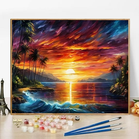 JYLMOOD DIY Animal Paint by Number for Adults, Easy Painting by Numbers for Gift Home Wall Decor 16x20in without Frame, Colored Canvas